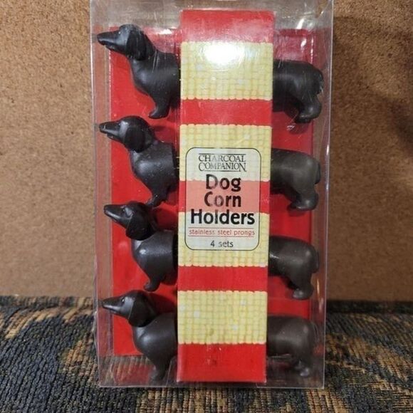 Charcoal Companion Dog Corn Holders (Set of 4) - Picture 2 of 4